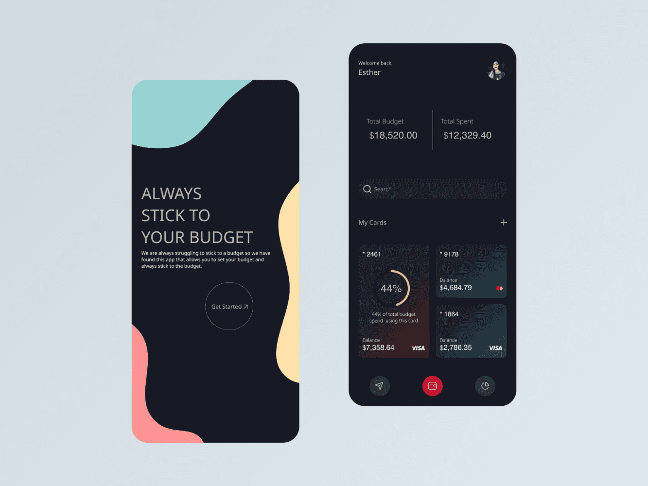 Fintech app development - creative UI/UX design 